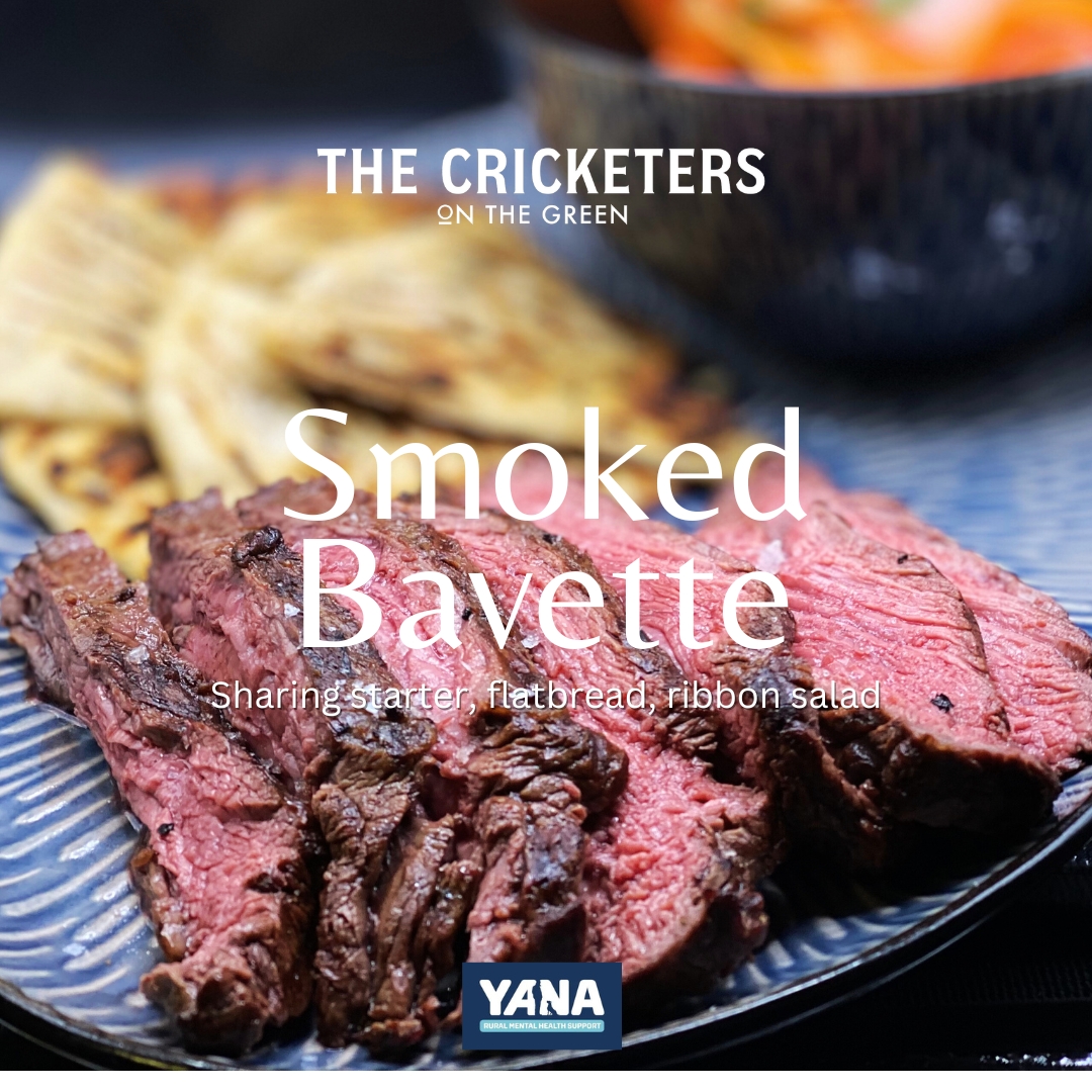 smoked bavette at The Cricketers on The Green, Norfolk - Instagram