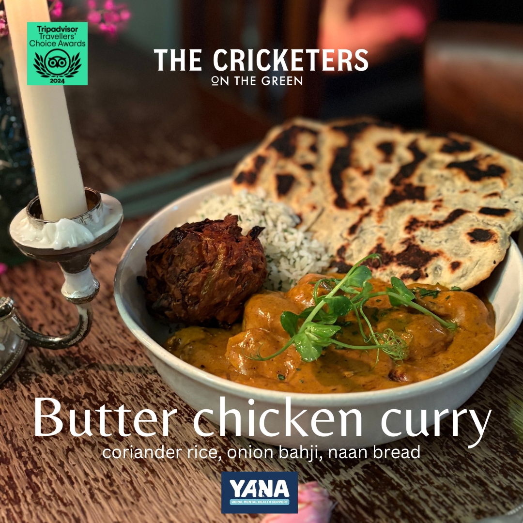 Butter Chicken curry at The Cricketers on The Green, Aldborough, Norfolk - Insta