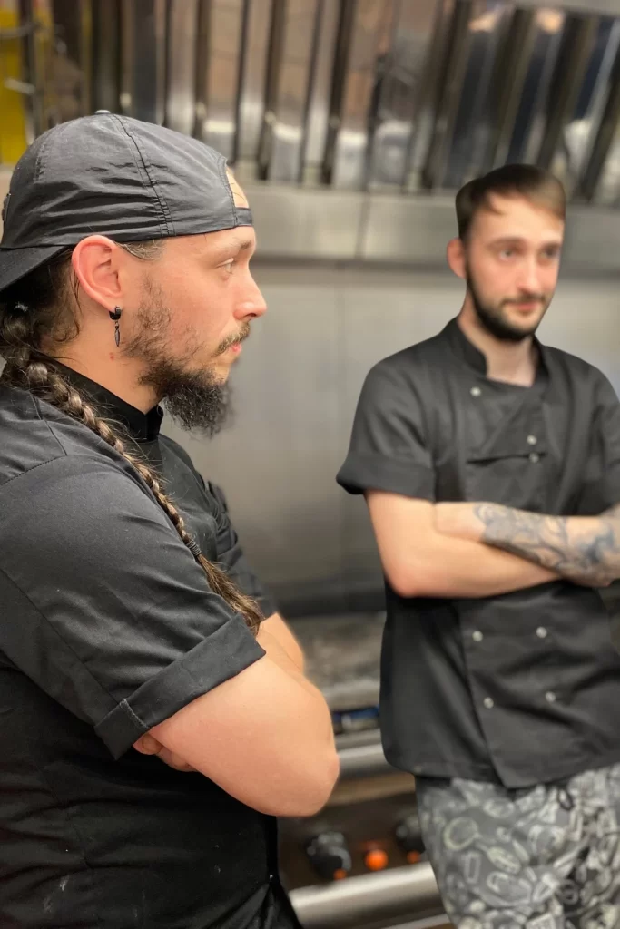 Chef's Jake Wragg & Richard Hart at The Cricketers on The Green, Aldborough, Norfolk